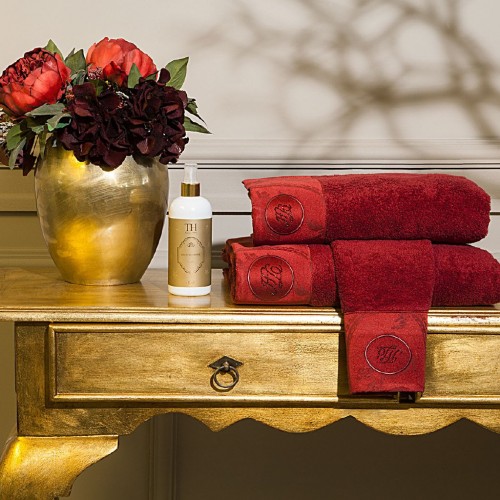 Набор полотенец Tivolyo Home BORDEAUх бордовый 2 предмета