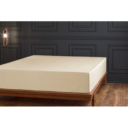 Простыня на резинке Tivolyo Home бежевый 180х200