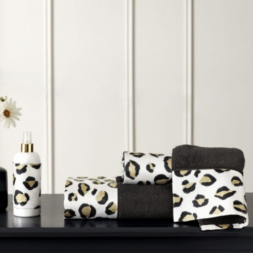 Набор полотенец Tivolyo Home CHEETAH чёрный 2 предмета