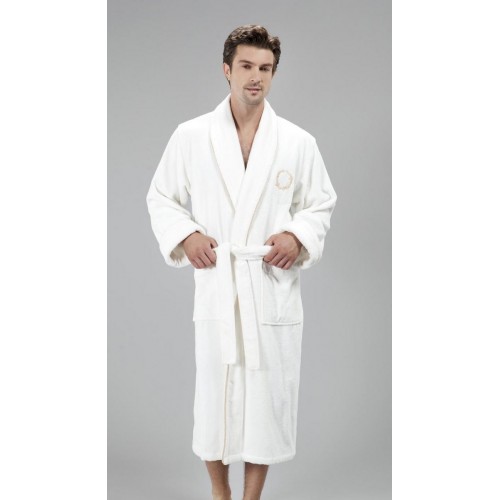 Халат мужской Soft cotton SEHZADE экрю L