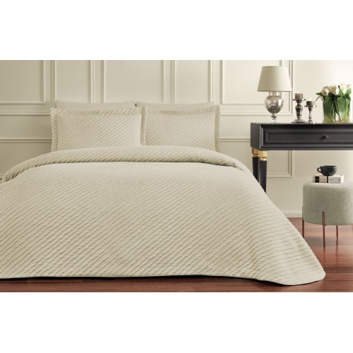 Покрывало Tivolyo Home DIEGO кремовый Евро