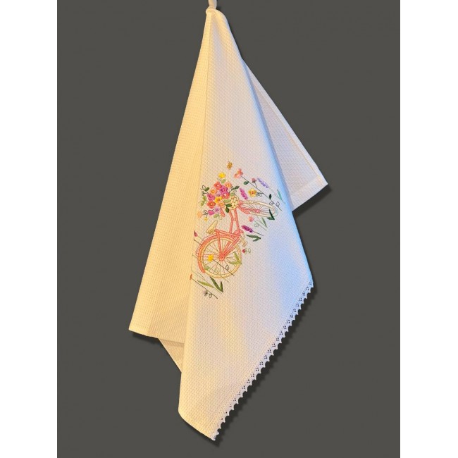 Кухонное полотенце Tivolyo Home FLOWER BASKET круглые 70Х70