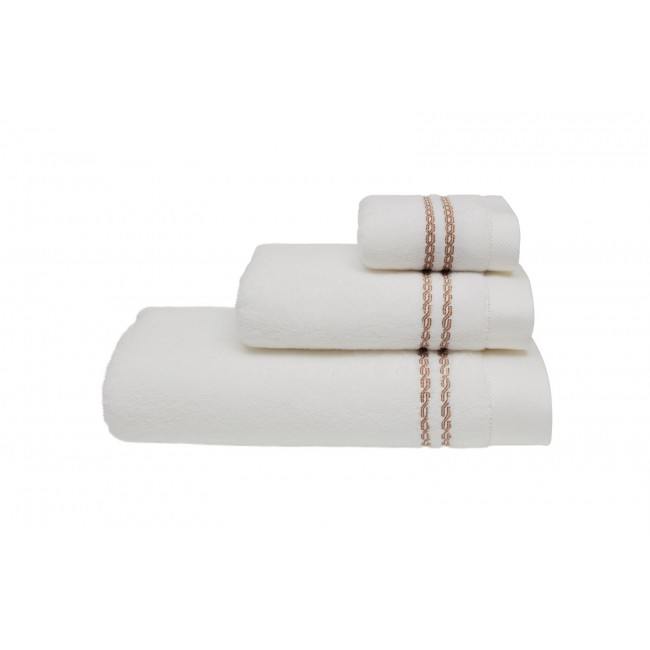 Полотенце Soft cotton CHAINE белый/бежевый 75х150