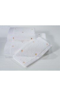 Салфетка Soft cotton LOVE белый/лиловый 3 предмета