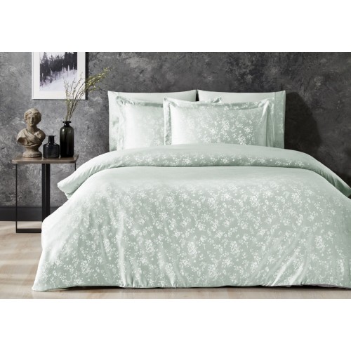 Комплект постельного белья Tivolyo Home CLARINDA ментоловый Евро