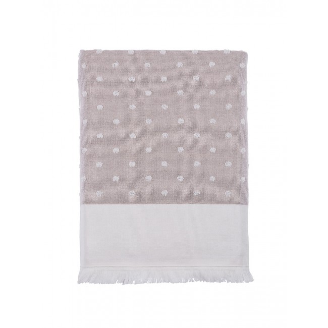 Полотенце Tivolyo Home DOTTY бежевый 75х150