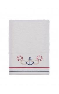 Полотенце Tivolyo Home NAVY белый 75х150