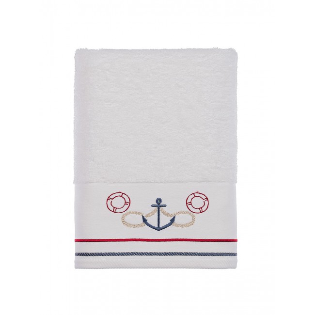 Полотенце Tivolyo Home NAVY белый 75х150