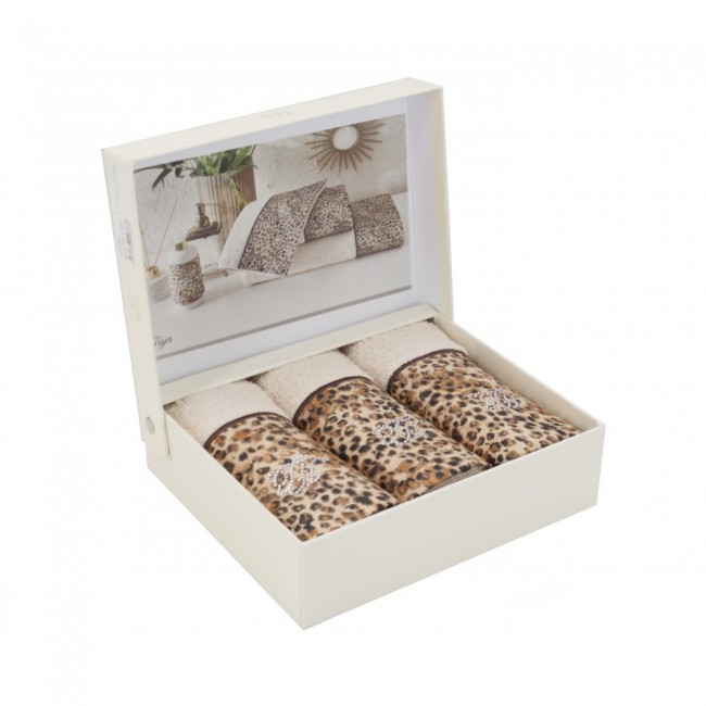 Салфетка Tivolyo Home TIGER коричневый 3 предмета