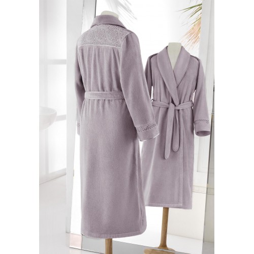 Халат женский Soft cotton QUEEN лиловый L