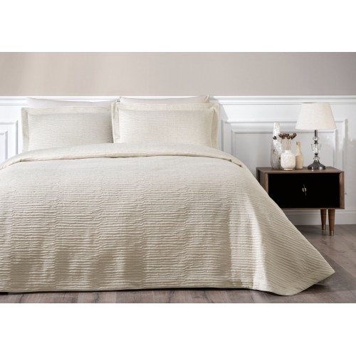 Покрывало Tivolyo Home DAMASKO кремовый Евро