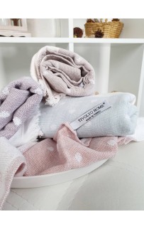 Кухонное полотенце Tivolyo Home DOTTY фиолетовый 50х70