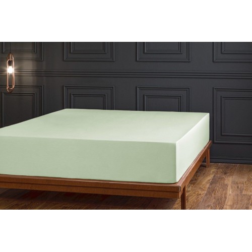 Простыня на резинке Tivolyo Home зелёный Полутороспальный