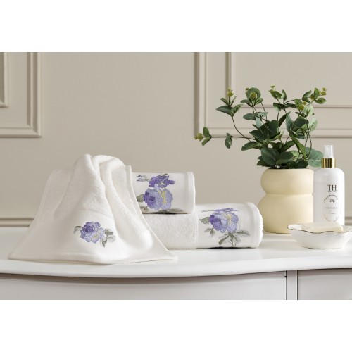Набор полотенец Tivolyo Home SOFFIE BRODERY лиловый 2 предмета