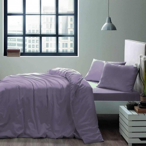 Комплект постельного белья Tivolyo Home BASIC сиреневый Евро