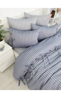 Комплект постельного белья Grazie Home D'OR тёмно-синий Евро