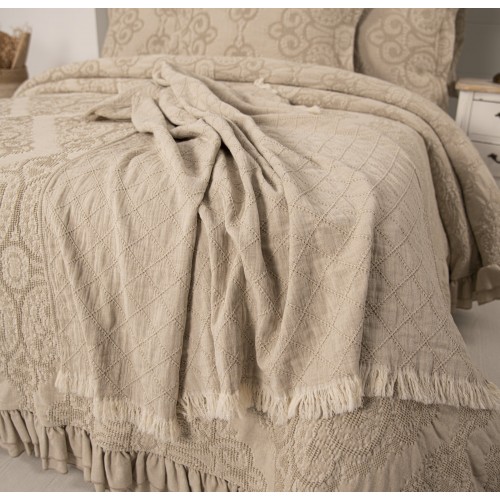 Покрывало Tivolyo Home RISUS бежевый 130х170