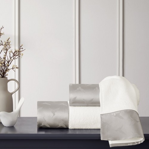 Набор полотенец Tivolyo Home COLIBRI серый 2 предмета