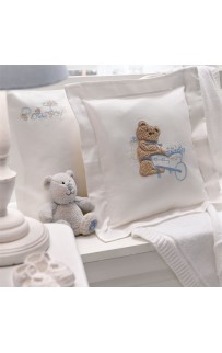Комплект детского постельного белья Tivolyo Home POURTOL BEBE голубой с покрывалом