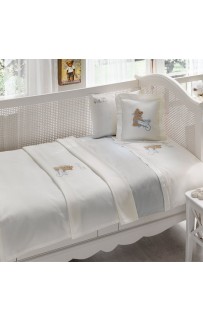 Комплект детского постельного белья Tivolyo Home POURTOL BEBE голубой с покрывалом