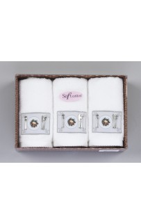 Салфетка Soft cotton KITCHEN белый 3 предмета
