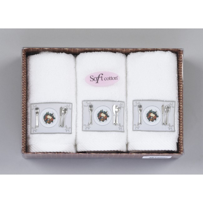 Салфетка Soft cotton KITCHEN белый 3 предмета