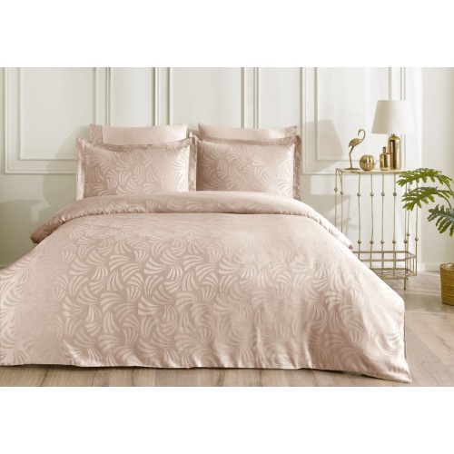 Комплект постельного белья Tivolyo Home PALM бежевый Евро