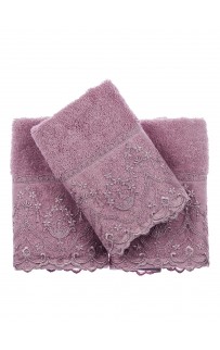 Салфетка Tivolyo Home LINA фиолетовый 3 предмета