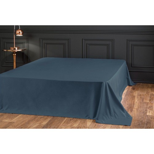 Простыня Tivolyo Home тёмно-синий KING SIZE