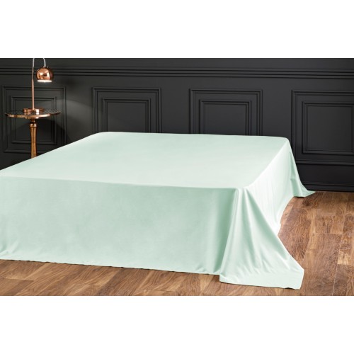 Простыня Tivolyo Home сатин бирюзовый KING SIZE