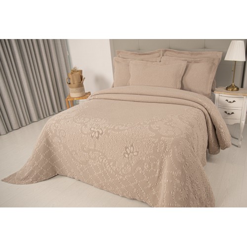 Покрывало Tivolyo home MIRA бежевый 240х260