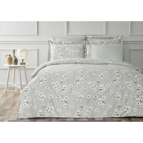 Комплект постельного белья Tivolyo Home MARGARITA серый Евро