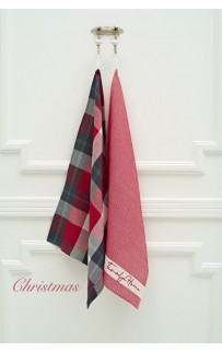 Кухонное полотенце Tivolyo Home CHRISTMAS кирпичный 2 предмета