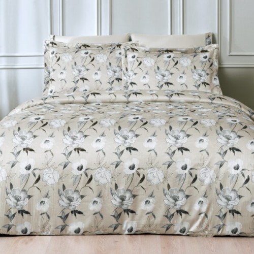 Комплект постельного белья Tivolyo Home VIENNA серый Евро