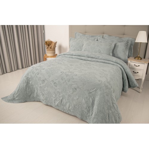 Покрывало Tivolyo home SERRA серо-голубой 240х260