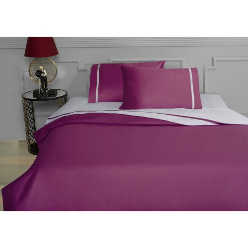 Комплект постельного белья Tivolyo Home COVERS бордовый Евро