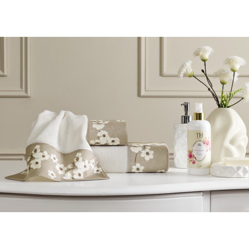 Набор полотенец Tivolyo Home MARGARITA бежевый 2 предмета