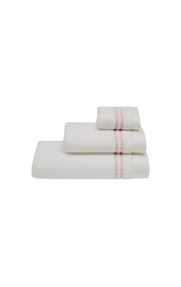 Полотенце Soft cotton CHAINE белый/розовый 75х150