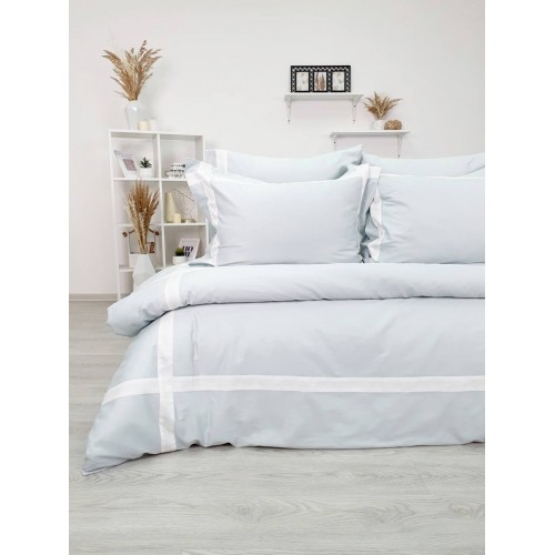 Комплект постельного белья Tivolyo Home BANDA бирюзовый KING SIZE