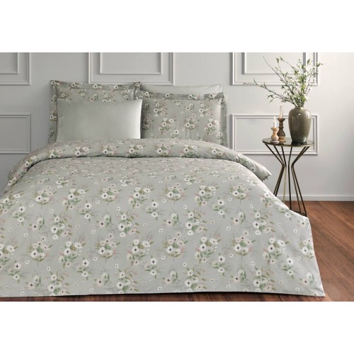 Комплект постельного белья Tivolyo Home CREMONA серый Евро