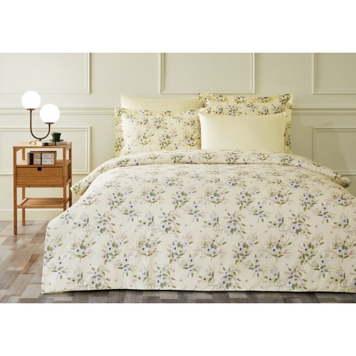 Комплект постельного белья Tivolyo Home CREMONA кремовый Евро