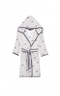 Детский халат Soft cotton MARINE белый 5-6 лет