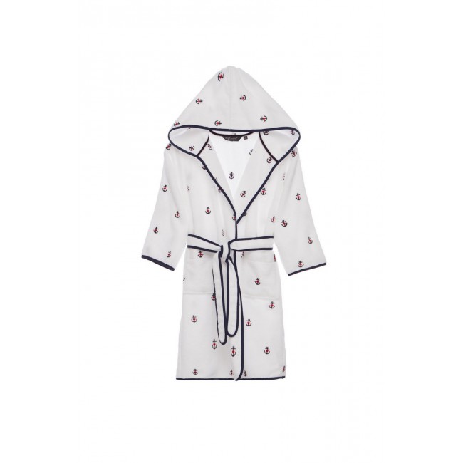 Детский халат Soft cotton MARINE белый 5-6 лет