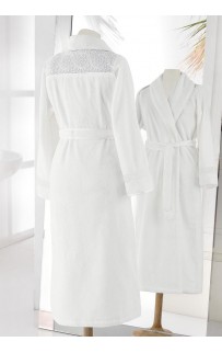 Халат женский Soft cotton QUEEN молочный L
