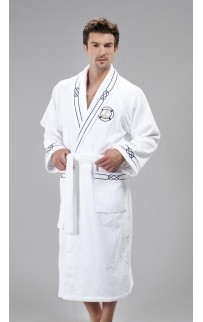 Халат мужской Soft cotton MARINE белый XXL