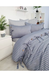 Комплект постельного белья Grazie Home D'OR тёмно-синий Евро