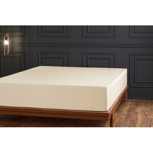 Простыня на резинке Tivolyo Home экрю 180х200