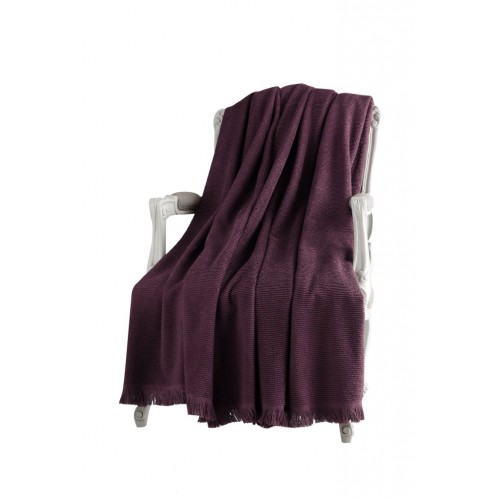 Покрывало Tivolyo home NATURAL SLIM фиолетовый Евро