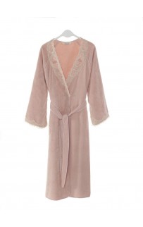 Халат женский Soft cotton DESTAN тёмно-розовый M