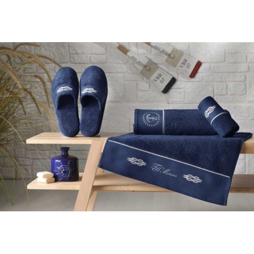 Набор полотенец Tivolyo Home ANCHOR синий 2 предмета